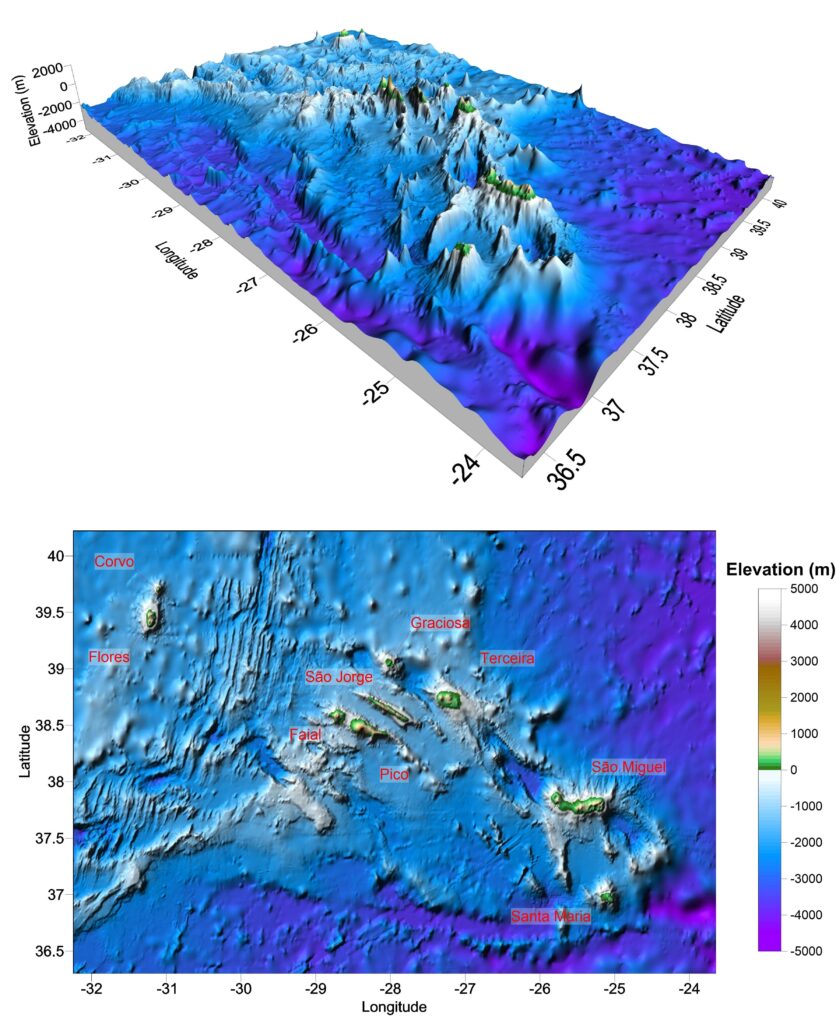 This map is an excellent example of a cool data visualization, as it delivers a breathtaking look of Azores Region.