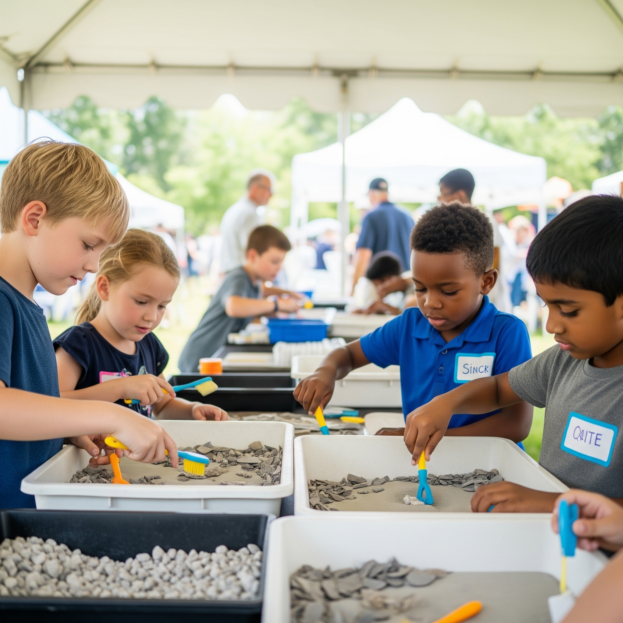One of the fun activities kids can enjoy at Dino Fest 2025 is digging for fossils! 