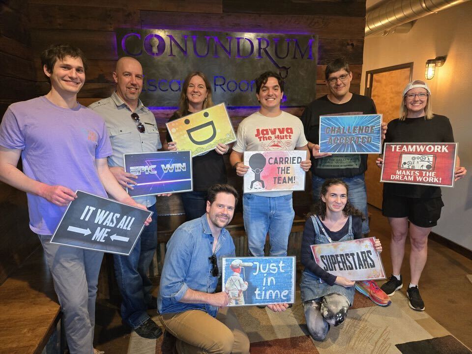 product team escape room The product team enjoyed an escape room as their team bonding activity at the All Hands Meeting.