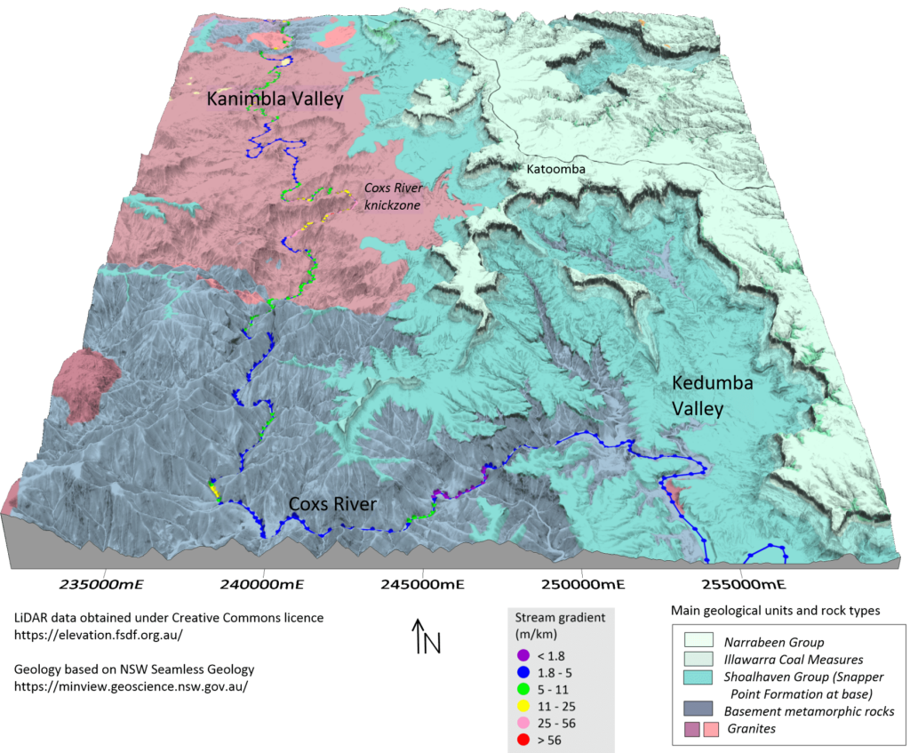 A 3D topographic representation of the Katoomba Valleys, this map is a clear, compelling, and accurate visualization.