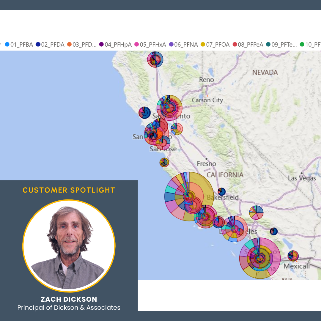Zach Dickson created interactive models highlighting PFAS in various U.S. states.