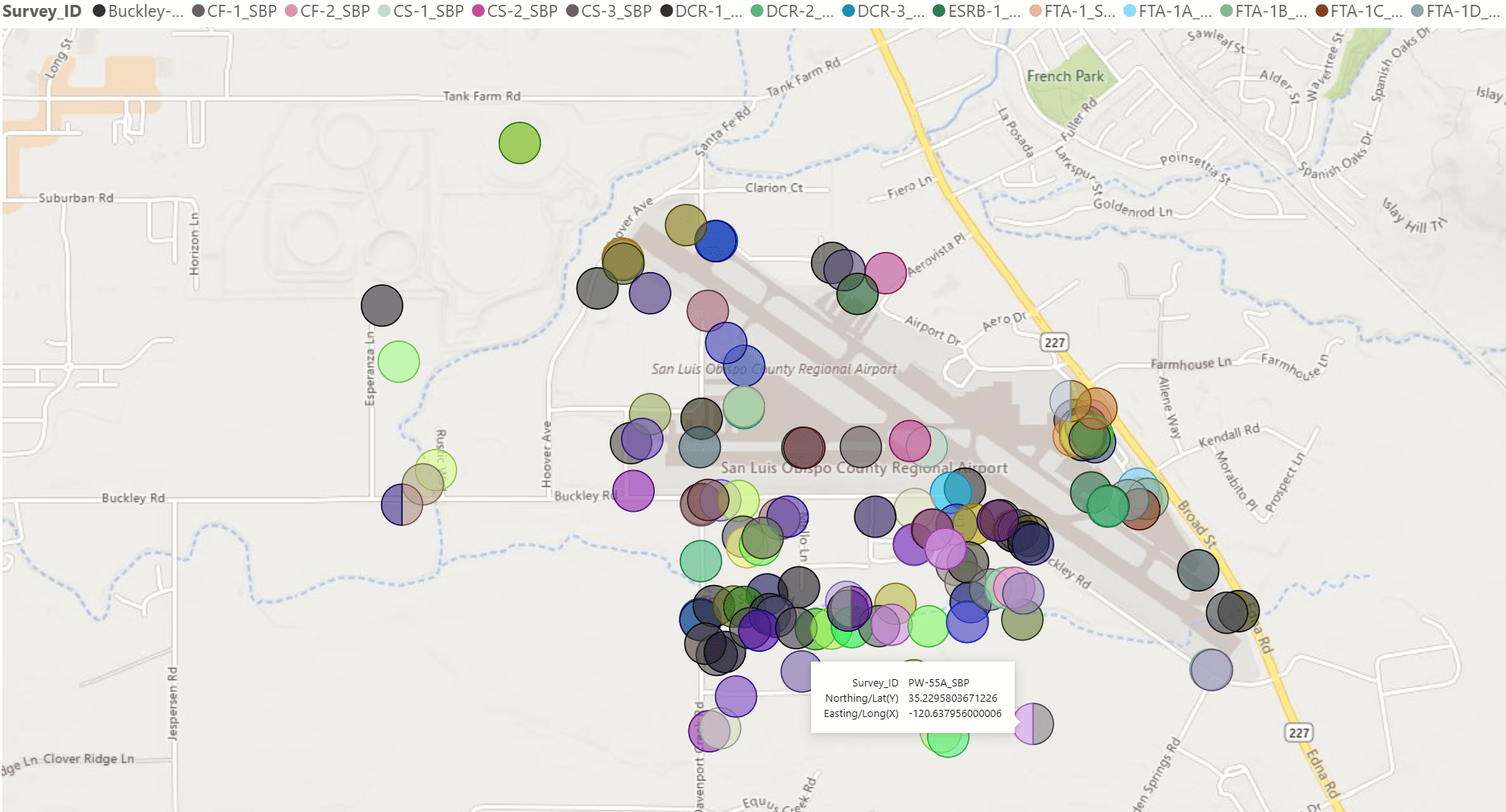 This image is part of the PFAS model that Zach Dickson created on California's Airports.